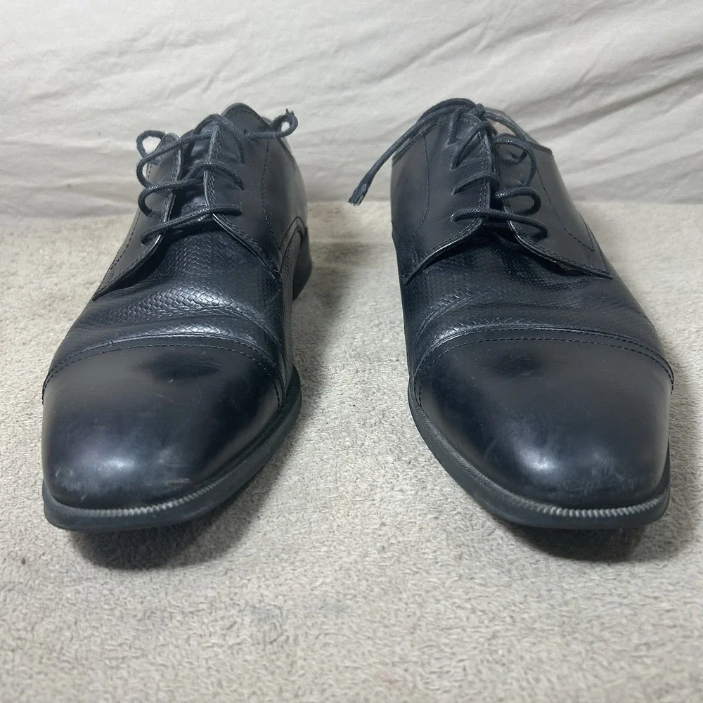 Florsheim Mens 9.5EEE Black‎ Leather Cap Toe Oxford Dress Shoes 14220-001